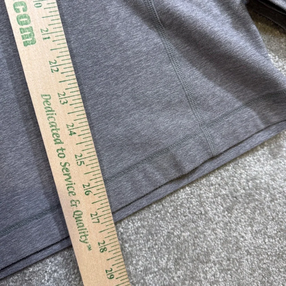 Lululemon Tech Zip Pullover Heathered Grey Long Sleeve L Running Performance